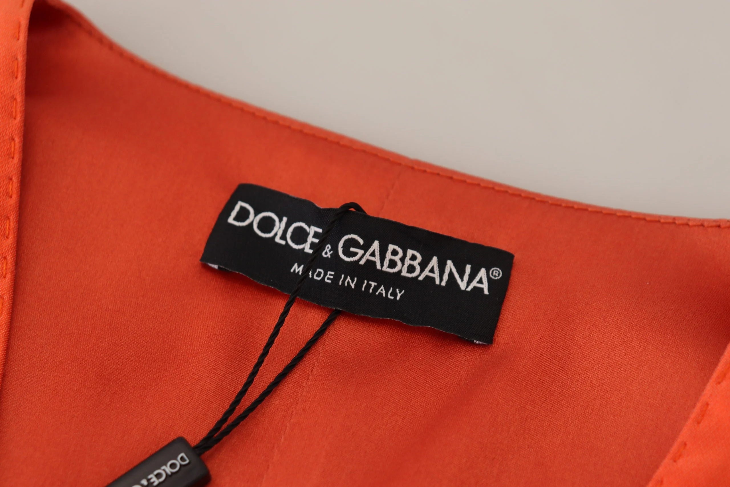 Dolce & Gabbana Orange Sleeveless Waistcoat Cropped Vest Top - IT40|S - Vests