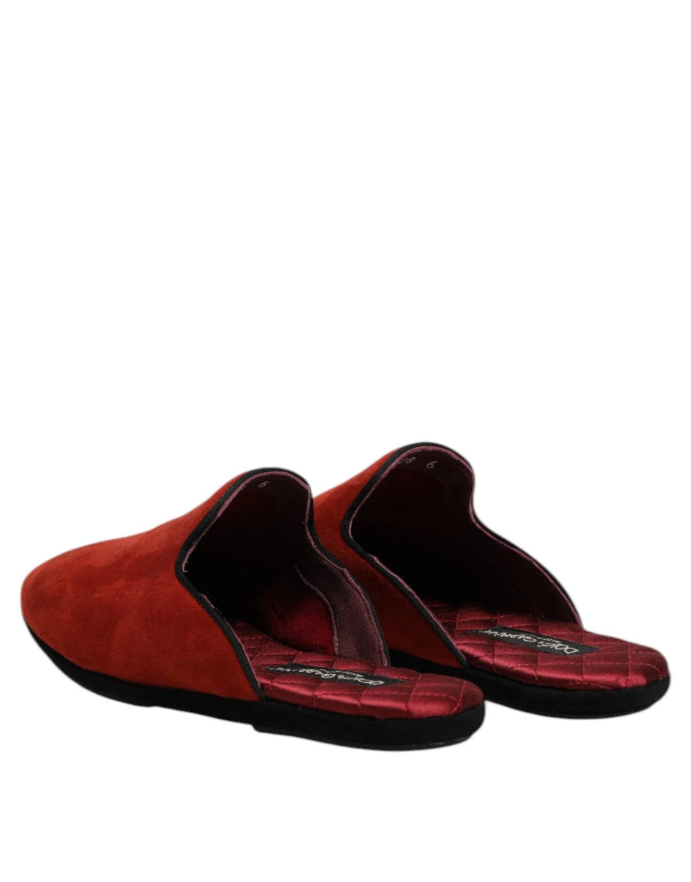 Dolce & Gabbana Orange Suede Slides Flat Slipper Shoes - EU39/US6 - Sandals