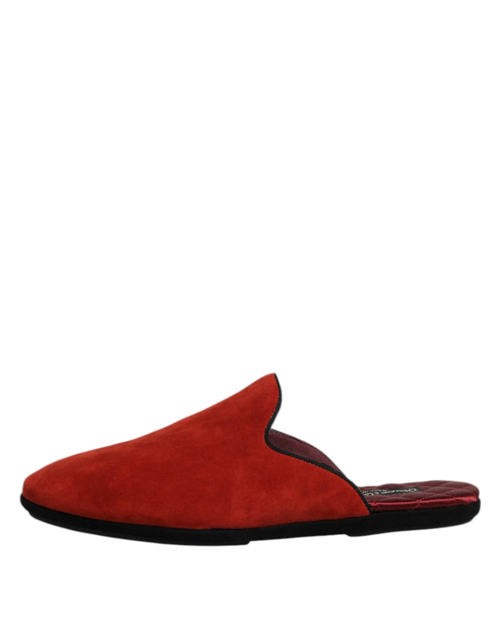 Dolce & Gabbana Orange Suede Slides Flat Slipper Shoes - EU40/US7 - Sandals