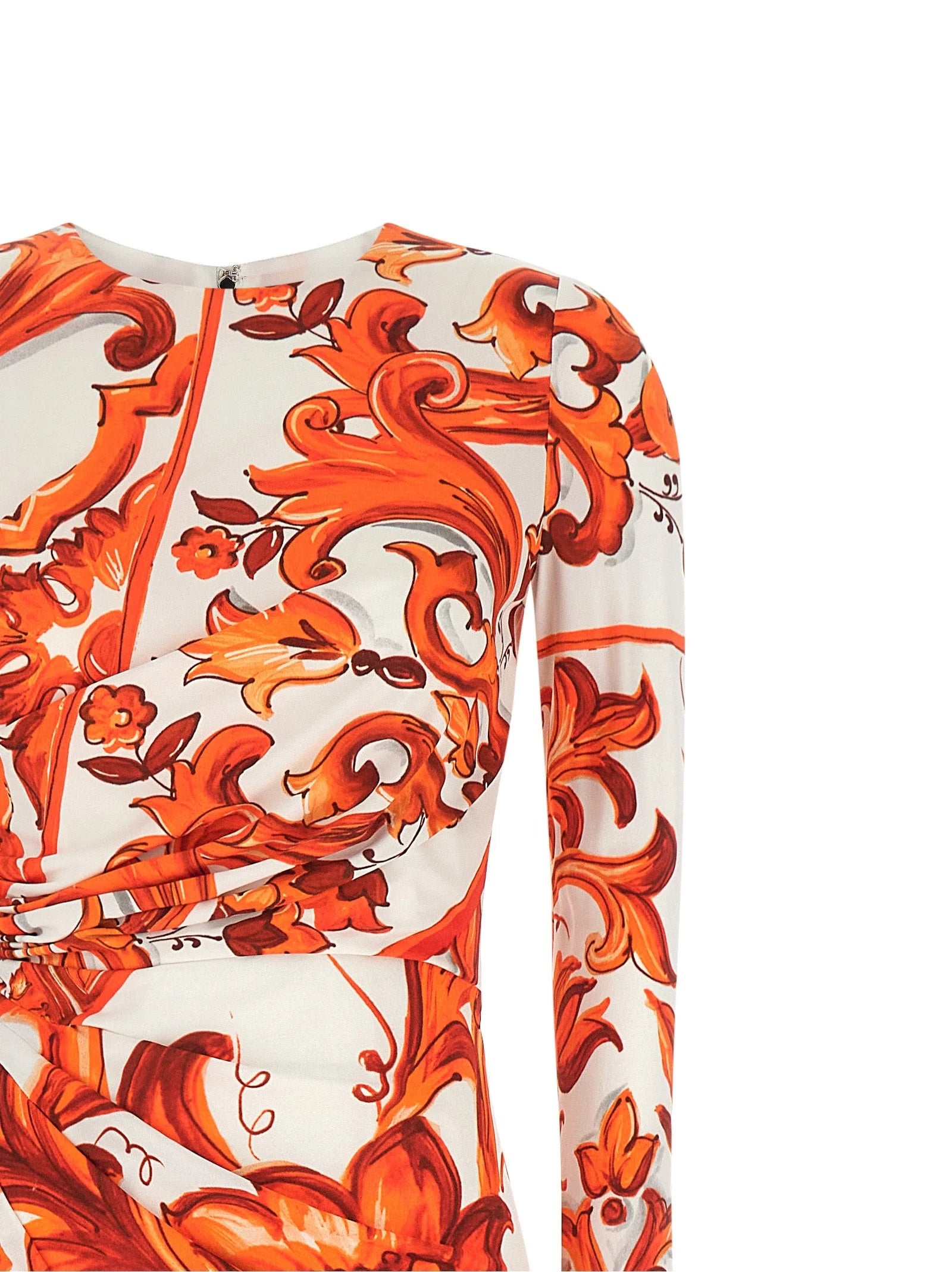 Dolce & Gabbana Orange Viscose Long Dress