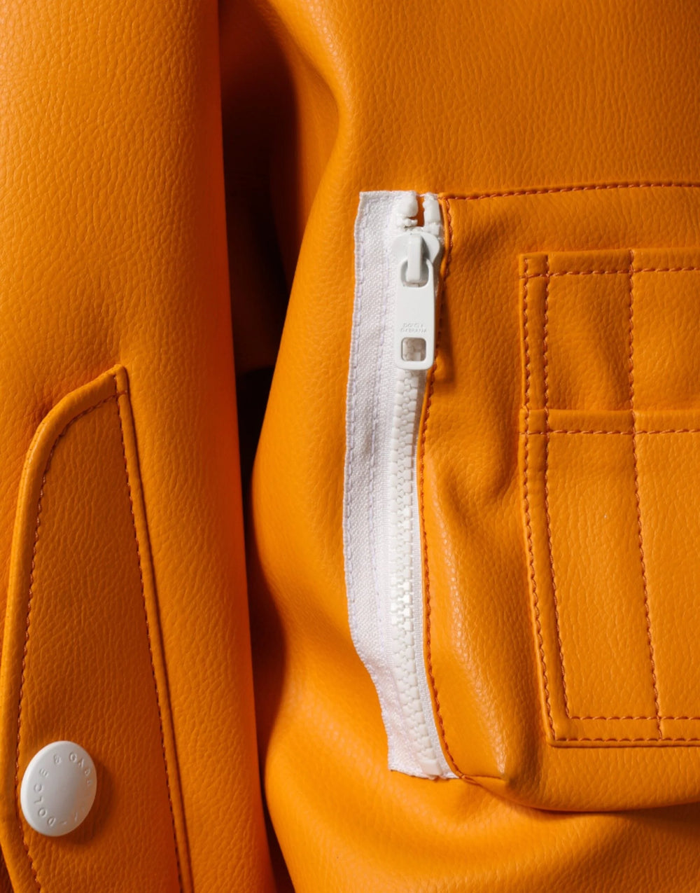 Dolce & Gabbana Orange White Full Zip Jersey Bomber Jacket - IT52 | XL - Bomber Jackets