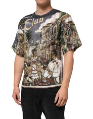 Dolce & Gabbana Palermo Jazz Club Linen Crew Neck Men T-shirt - T-Shirts