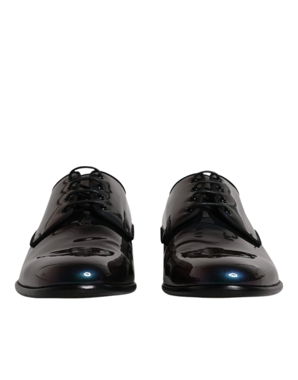Dolce & Gabbana Peacock Patent Leather Derby Men Dress Shoes - EU44/US11 - Shoes