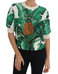 Dolce & Gabbana Pineapple Banana Sequins Crewneck Sweater - Sweaters