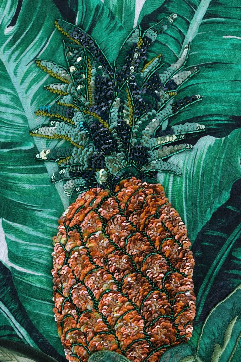 Dolce & Gabbana Pineapple Banana Sequins Crewneck Sweater - Sweaters