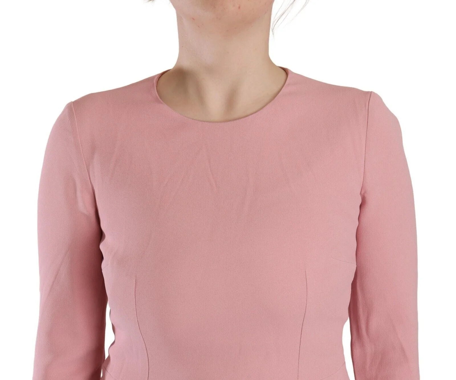 Dolce & Gabbana Pink 3/4 Sleeves Viscose Blend A-line Dress - IT44|L - Dresses
