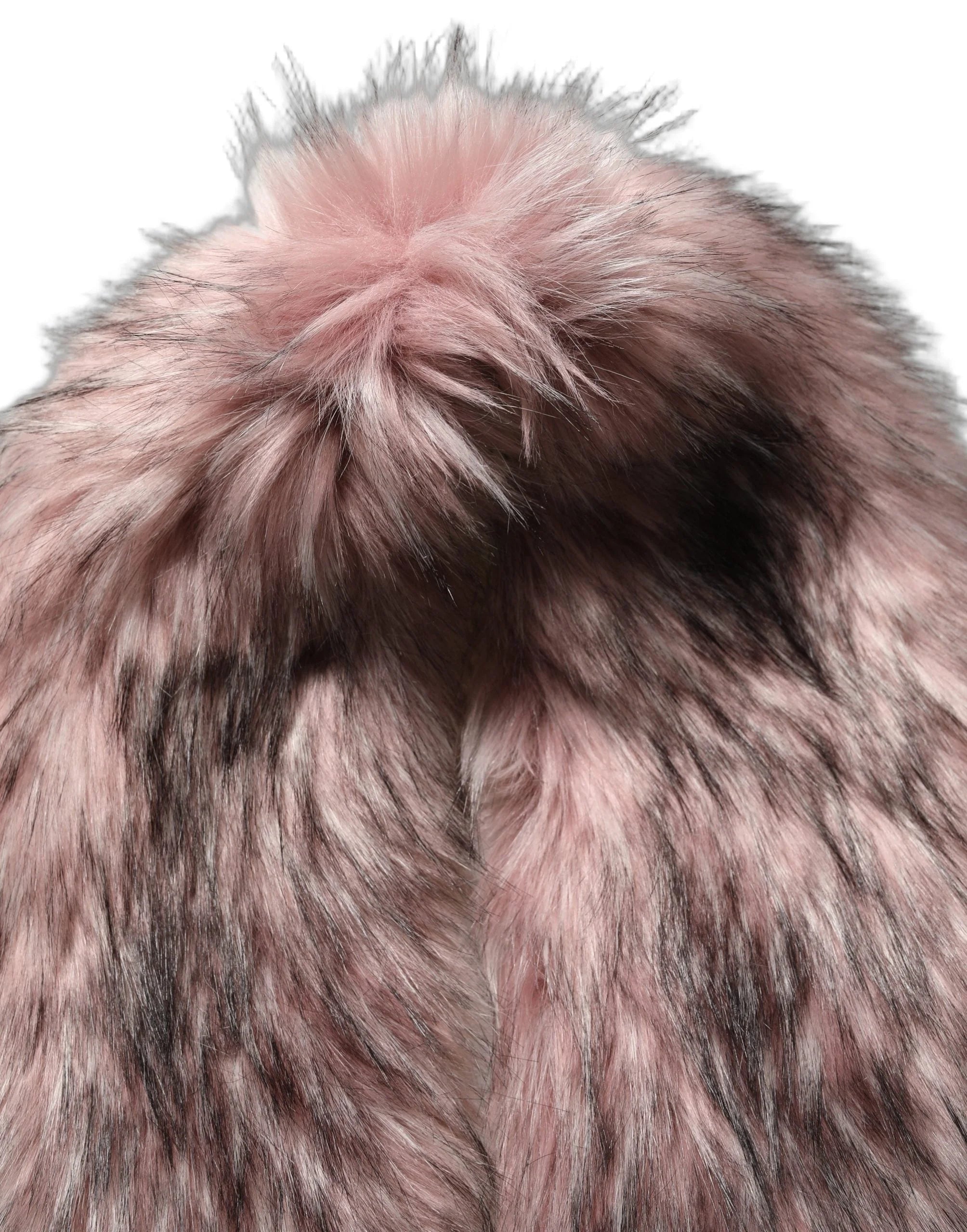 Dolce & Gabbana Pink Acrylic Faux Fur Knit Shrug Vest Top - IT40|S