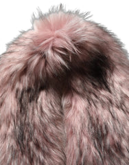 Dolce & Gabbana Pink Acrylic Faux Fur Knit Shrug Vest Top - IT40|S