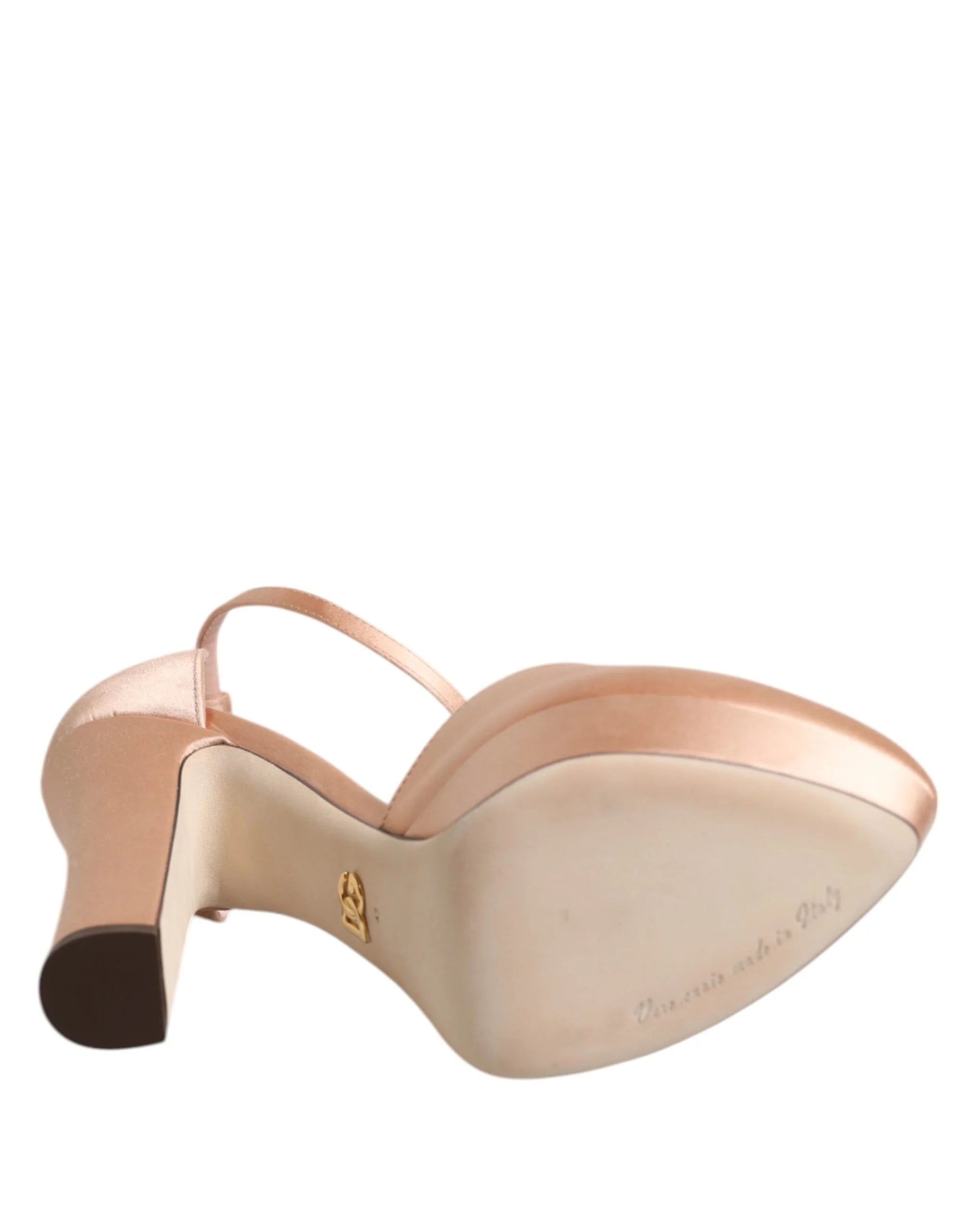 Dolce & Gabbanan vaaleanpunaiset korokorkokengät, nilkkaremmin sandaalit, kengät - EU42/US11.5