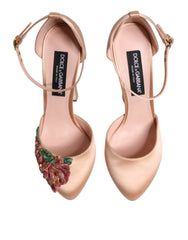 Dolce & Gabbanan vaaleanpunaiset korokorkokengät, nilkkaremmin sandaalit, kengät - EU42/US11.5