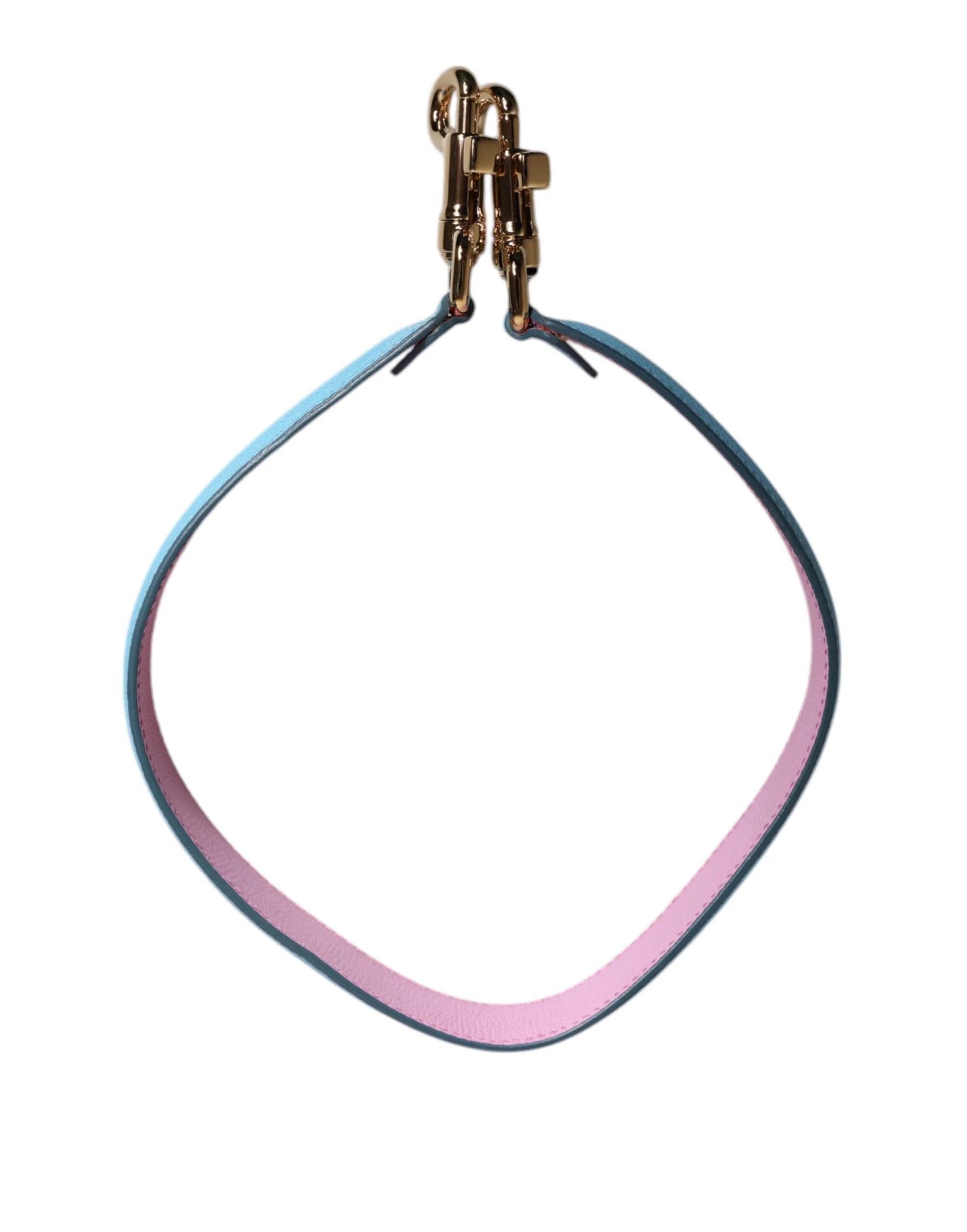 Dolce & Gabbana Pink Blue Leather Handle Bag Shoulder Strap - Handbag & Wallet Accessories