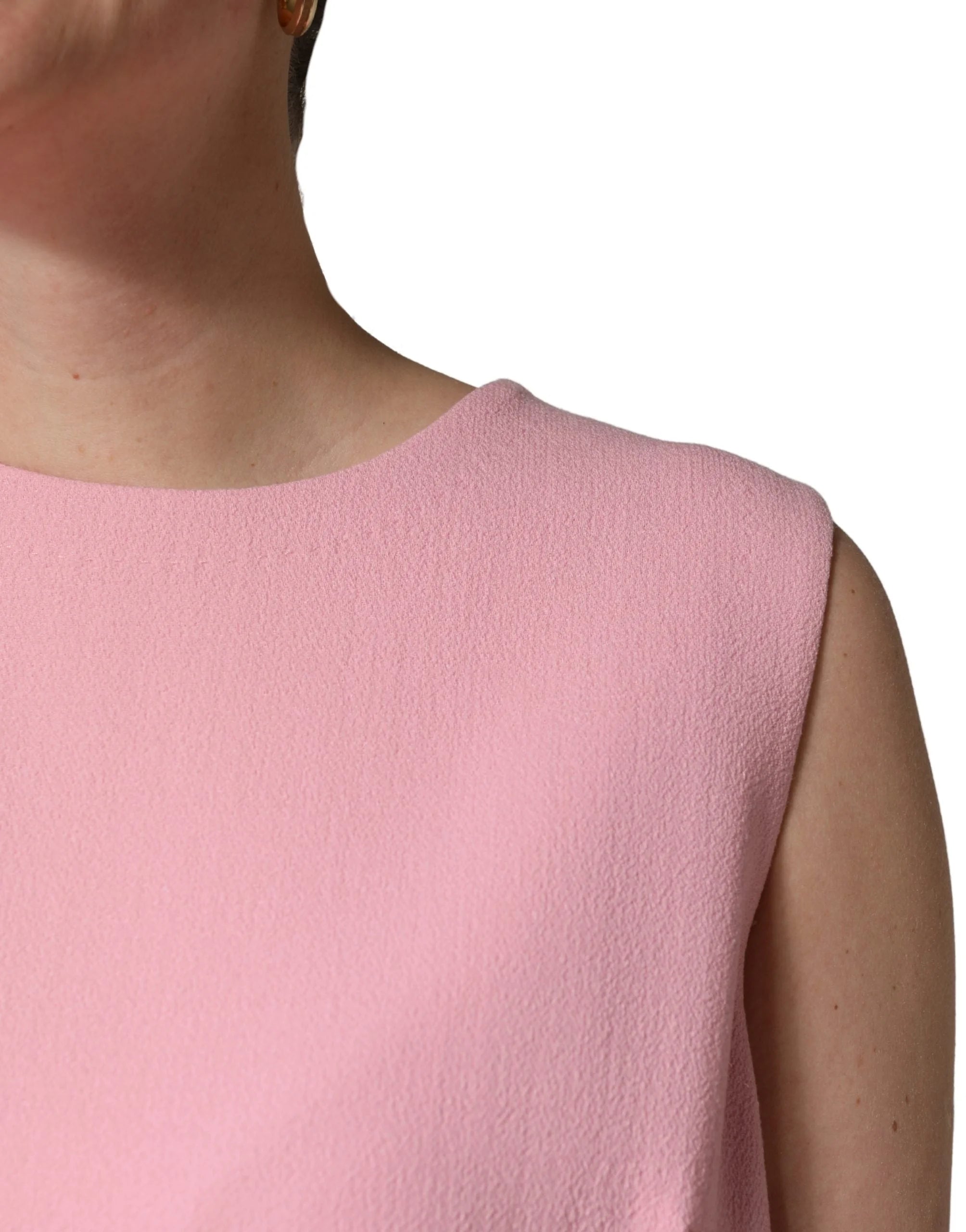 Dolce & Gabbana Vaaleanpunainen Sininen Villa Hihaton A-linjainen Minimekko