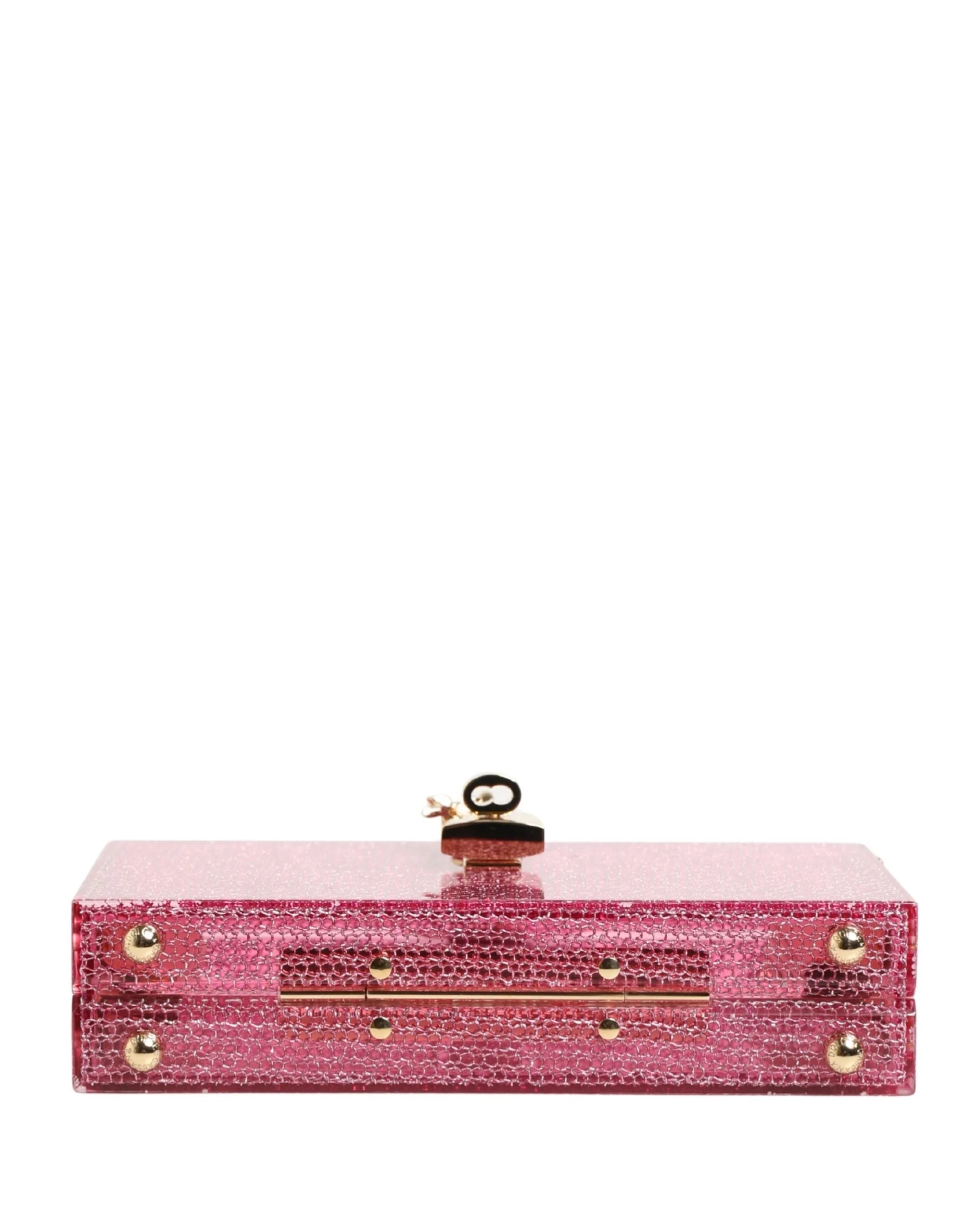 Dolce & Gabbana Pink DOLCE BOX Clutch Crossbody Women Evening Borse Bag