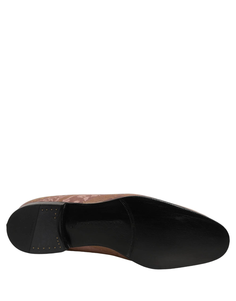 Dolce & Gabbana Pink Brocade Men Slip On Dress Loafers Shoes - EU43/US10