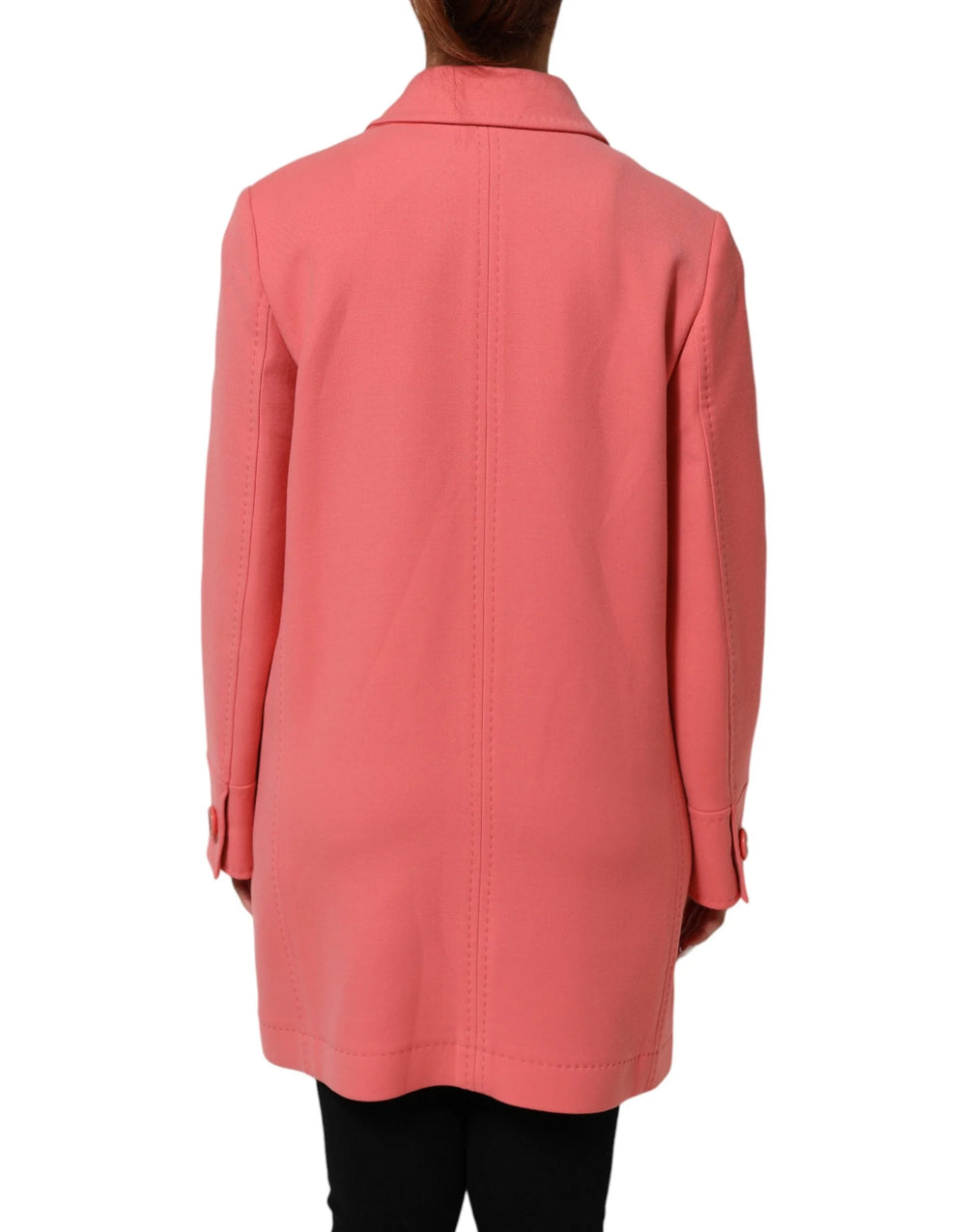Dolce & Gabbana Pink Buttoned Down Trench Coat Jacket - IT38 | XS - Trench Coats