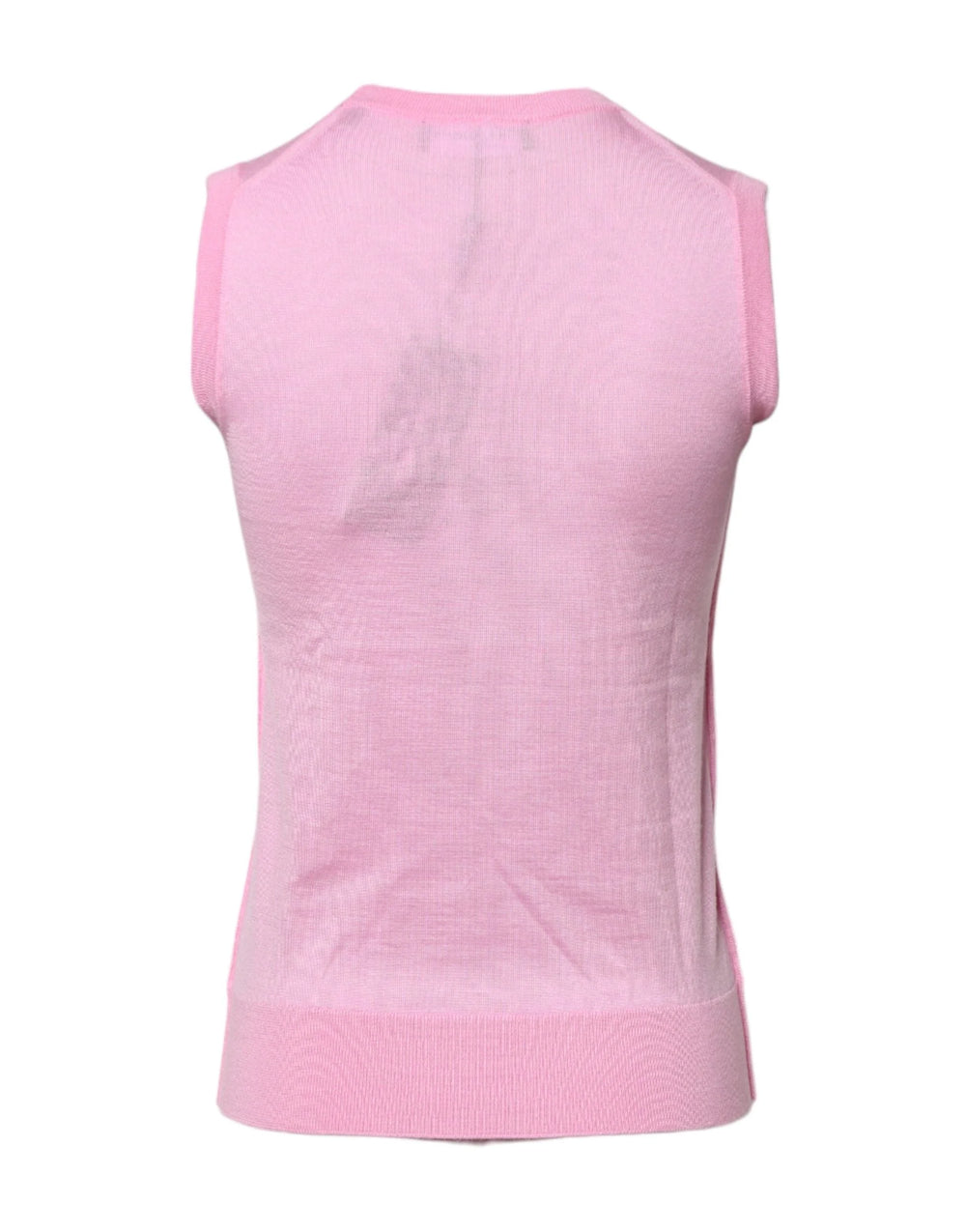Dolce & Gabbana Pink Cashmere Round Neck Sleeveless Tank Top - IT36|XXS - Tank Tops