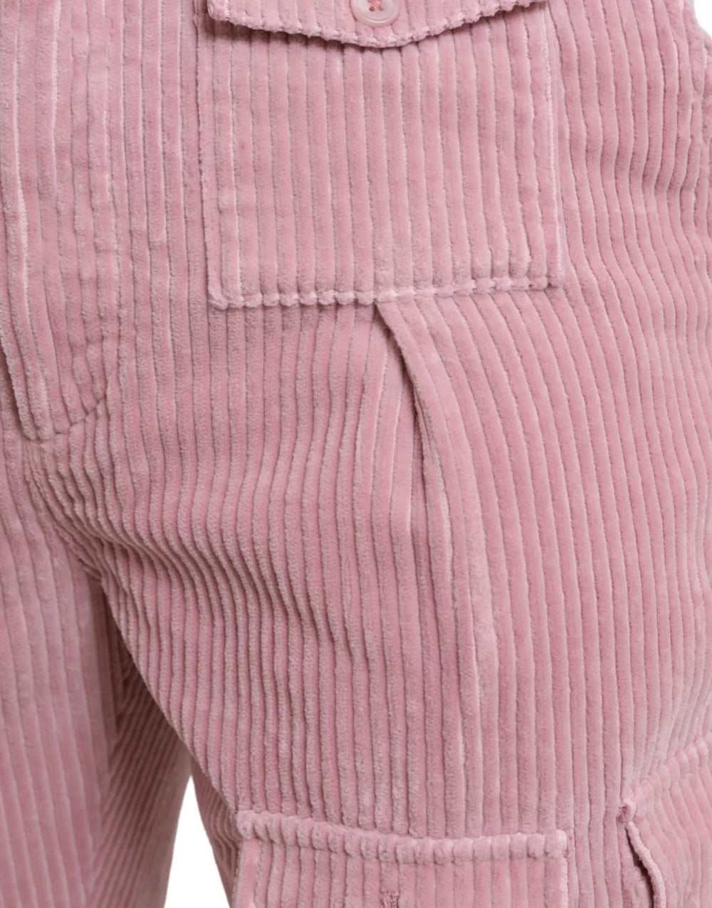 Dolce & Gabbana Pink Corduroy Cotton Stretch Skinny Cargo Jeans - IT48 | M - Jeans