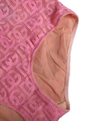 Dolce & Gabbana Rózsaszín Pamut DG Logós Magas Deréku Alsónemű – IT2 | S