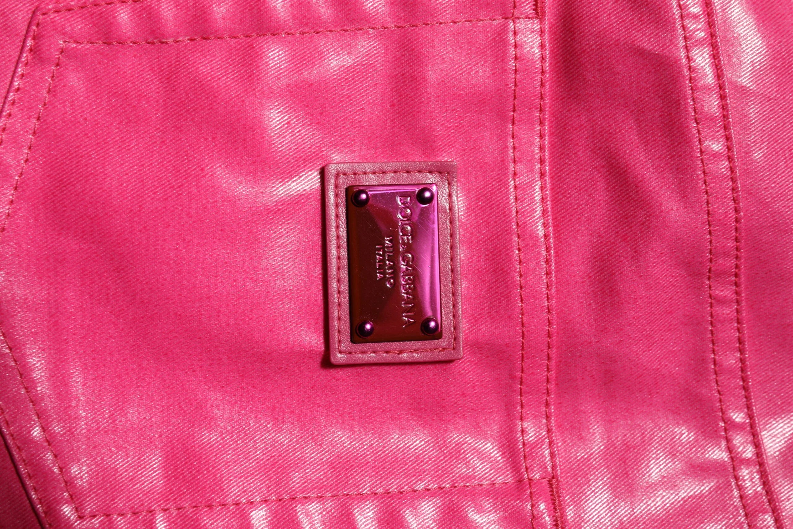 Dolce & Gabbana Pink Cotton High Waisted Skinny Denim Jeans - IT40|S - Jeans