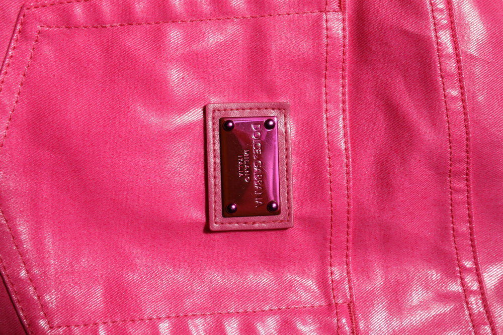 Dolce & Gabbana Pink Cotton High Waisted Skinny Denim Jeans - IT40|S - Jeans