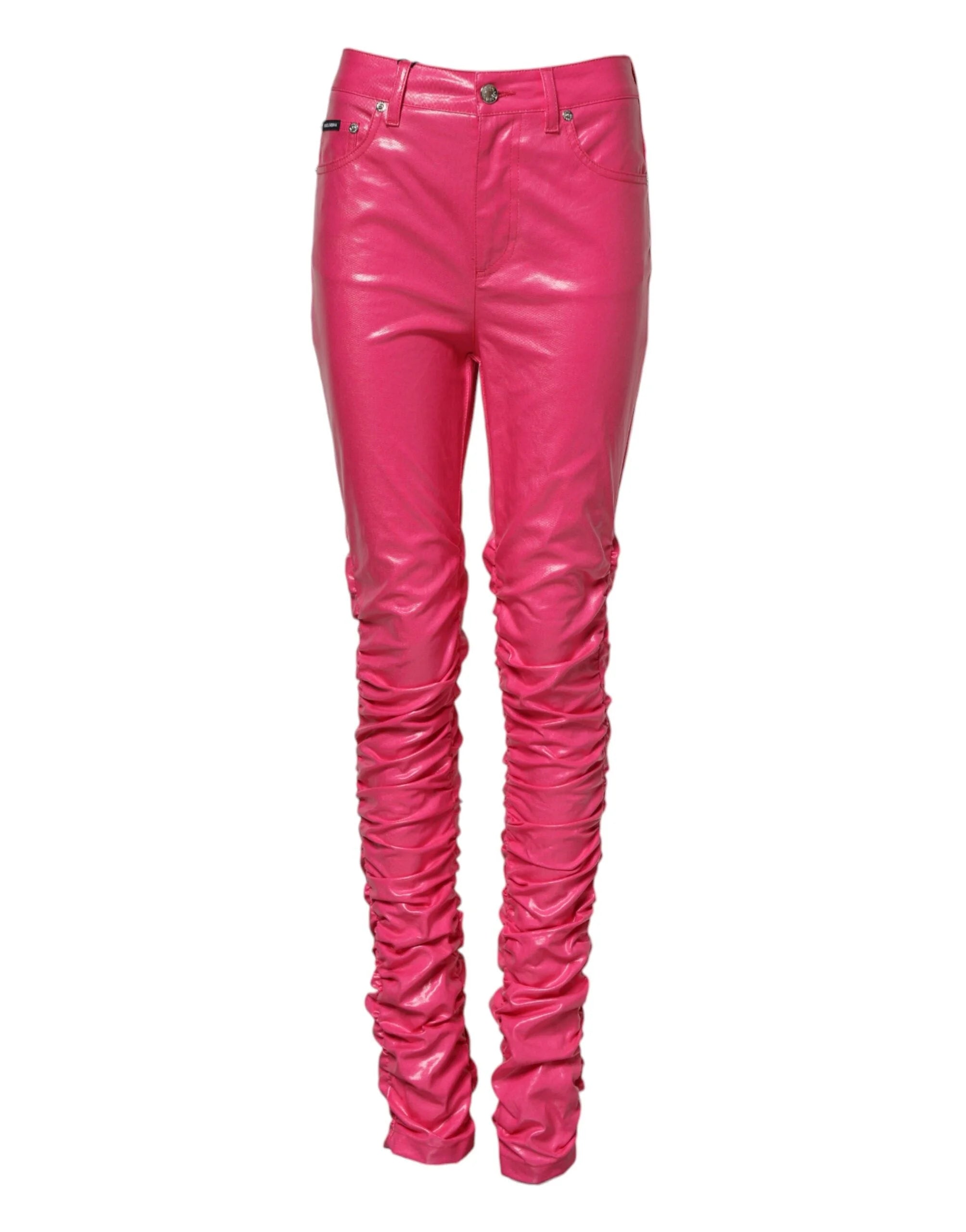 Dolce & Gabbana Pink Cotton High Waisted Skinny Denim Jeans - IT40|S - Jeans