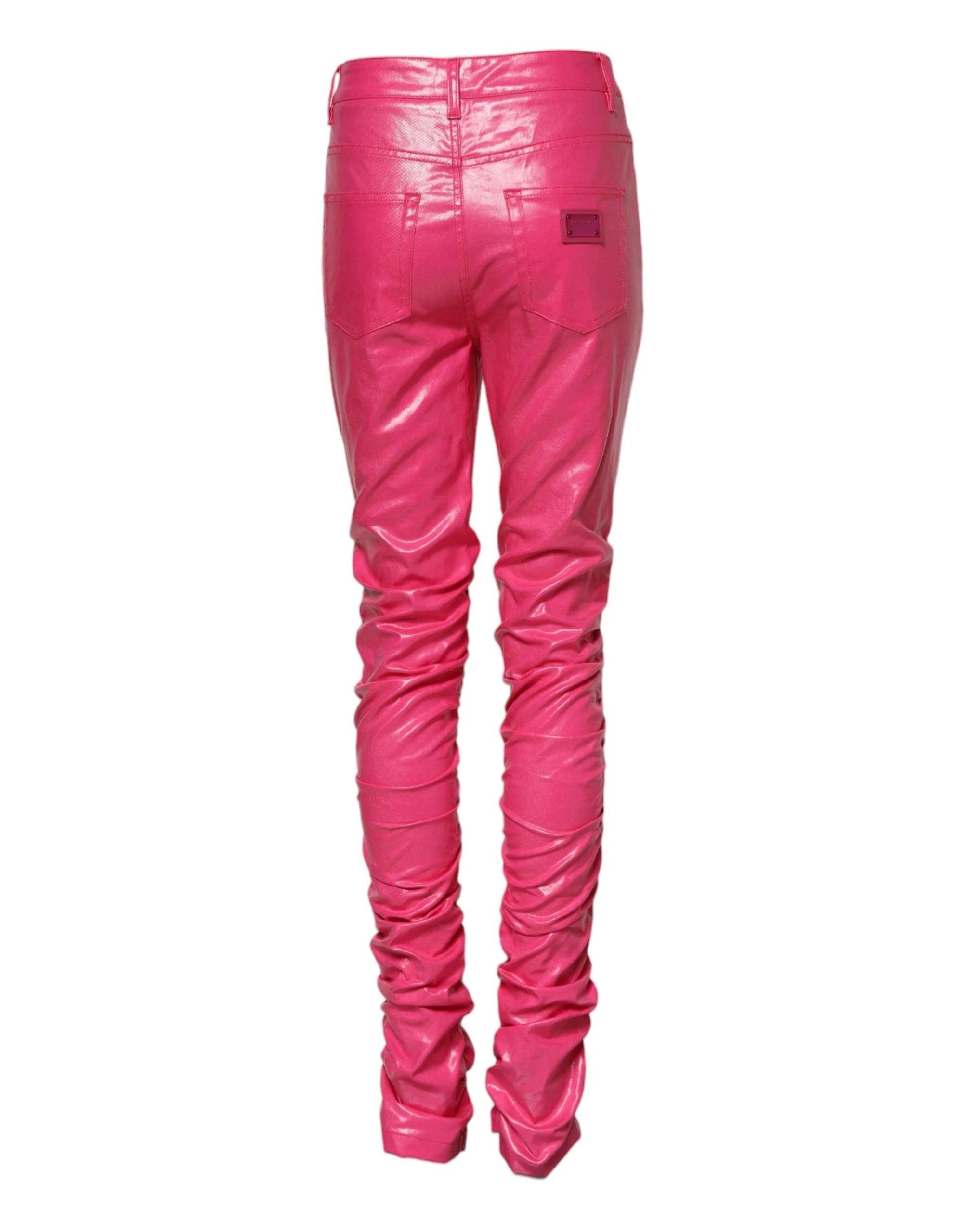 Dolce & Gabbana Pink Cotton High Waisted Skinny Denim Jeans - IT40|S - Jeans