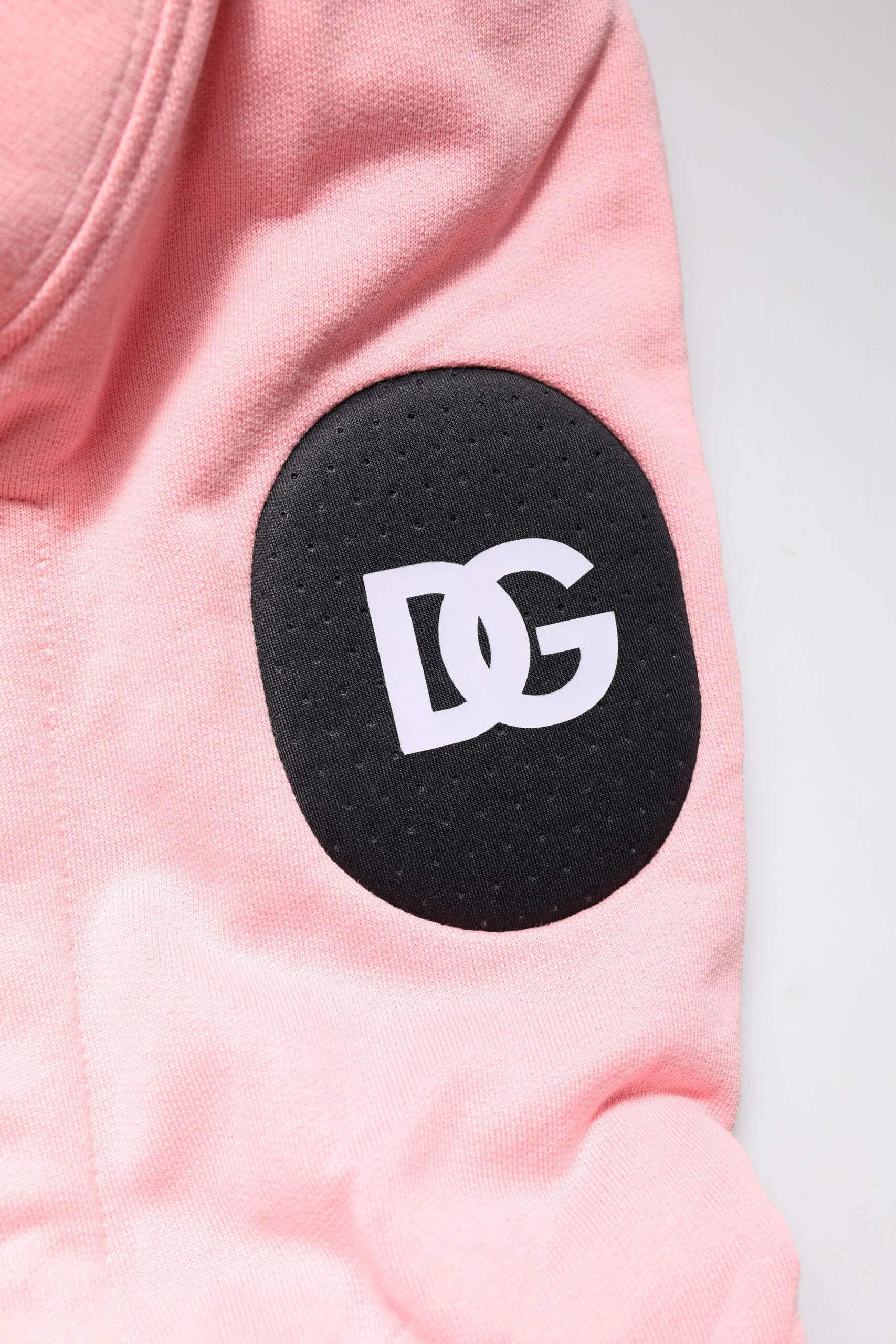Dolce & Gabbana Pink Cotton Hooded Men Sportswear Vest Sweater - Hoodies