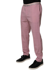 Pantalon chino stretch en coton rose Dolce & Gabbana - IT48 | M - Chinos