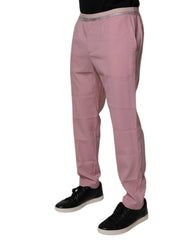 Dolce & Gabbana Pink Cotton Stretch Chino Pants - IT48 | M - Chinos
