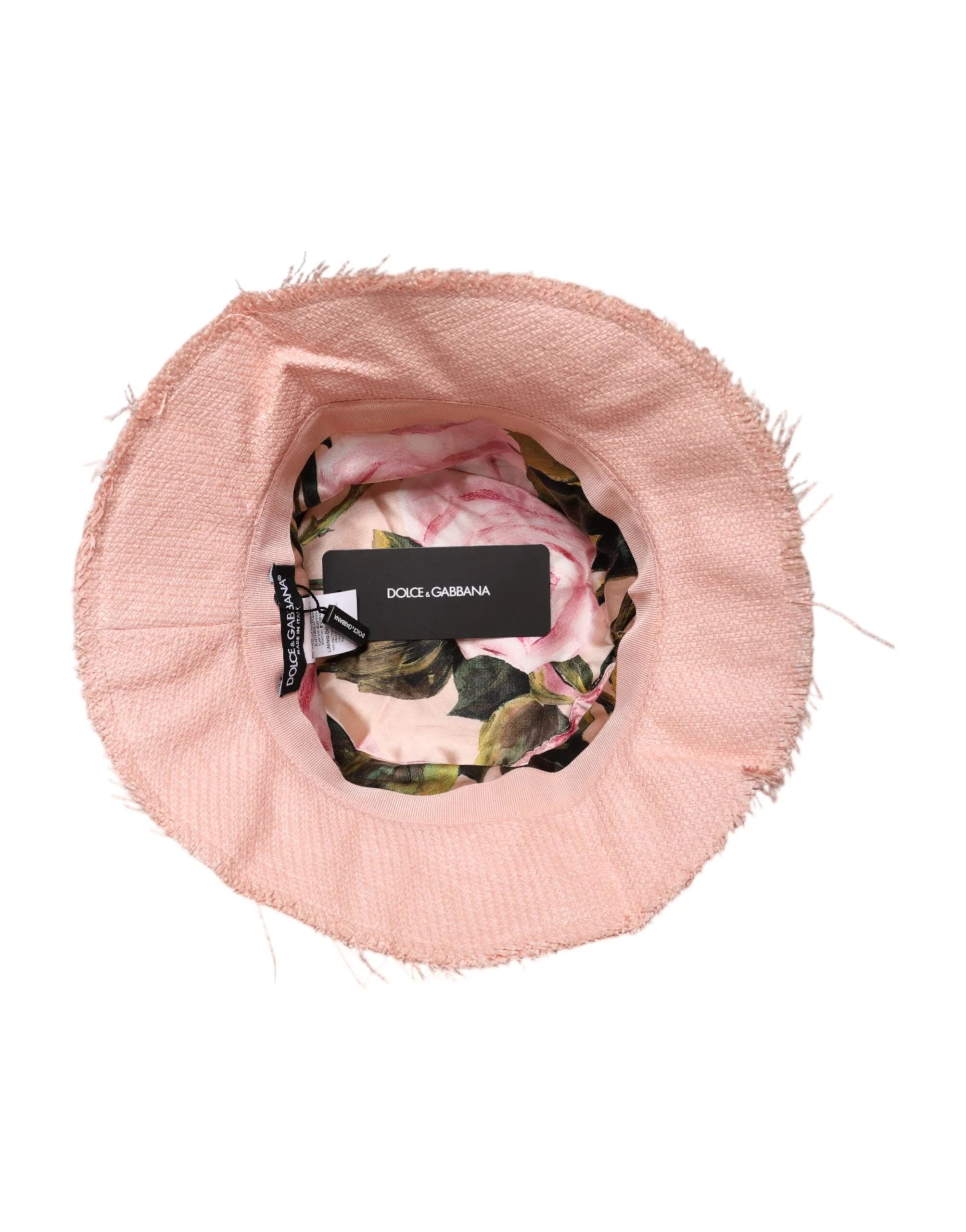 Dolce & Gabbana Pink Cotton Wide Brim Bucket Hat - 59 cm|L - Bucket Hats
