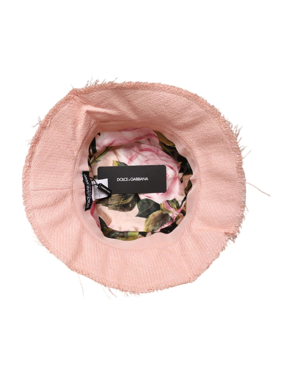 Dolce & Gabbana Pink Cotton Wide Brim Bucket Hat - 59 cm|L - Bucket Hats