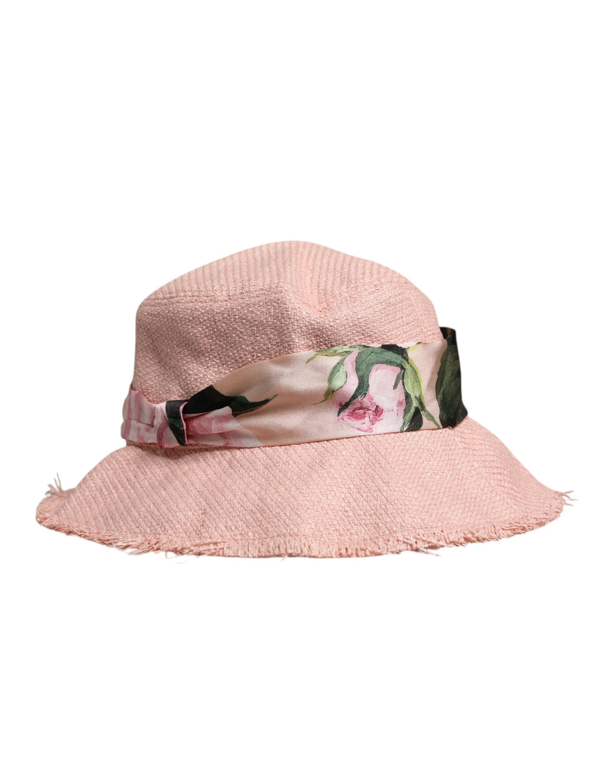 Dolce & Gabbana Pink Cotton Wide Brim Bucket Hat - 59 cm|L - Bucket Hats