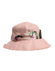 Dolce & Gabbana Pink Cotton Wide Brim Bucket Hat - 59 cm|L - Bucket Hats