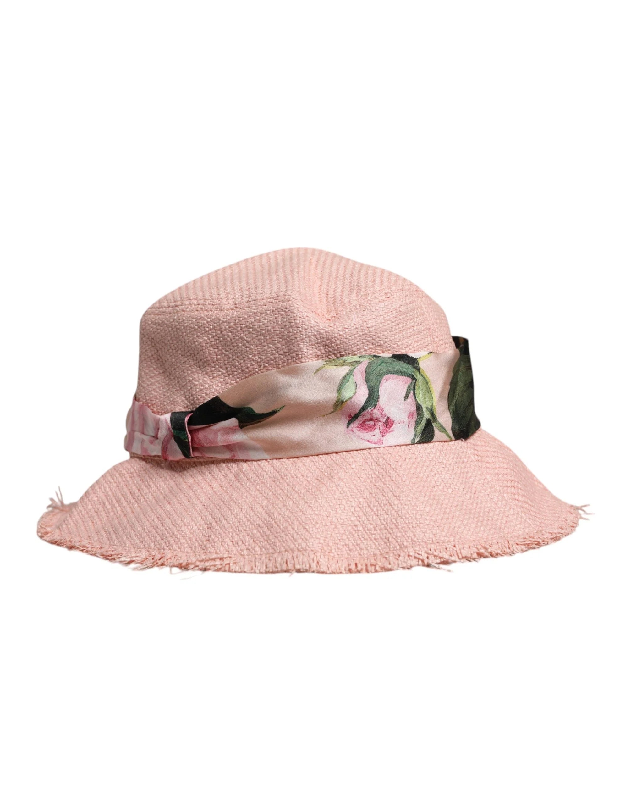 Dolce & Gabbana Pink Cotton Wide Brim Bucket Hat - 59 cm|L - Bucket Hats