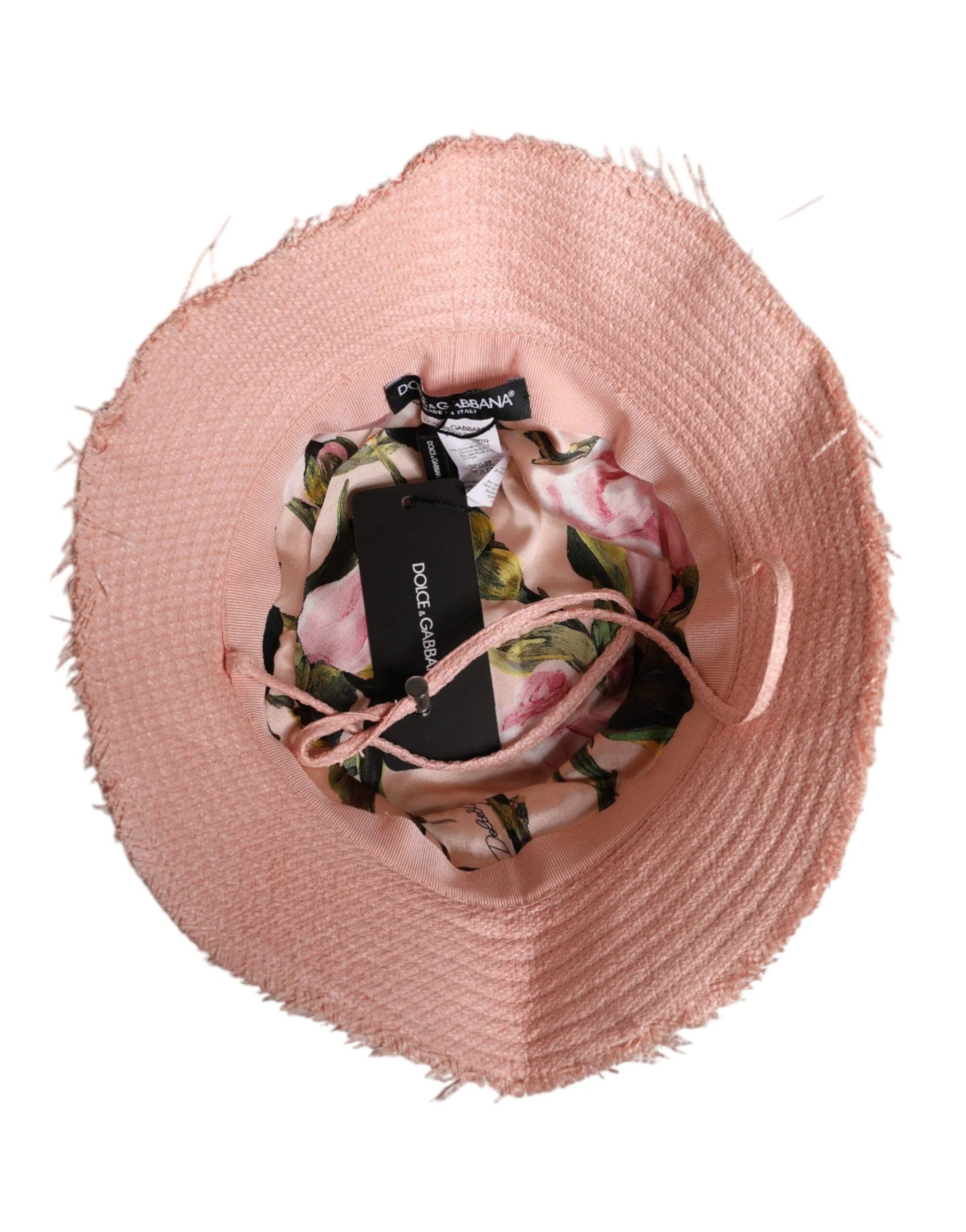 Dolce & Gabbana Pink Cotton Wide Brim Bucket Hat - 59 cm|L - Bucket Hats