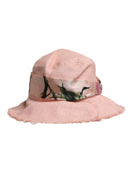 Dolce & Gabbana Pink Cotton Wide Brim Bucket Hat - 59 cm|L - Bucket Hats