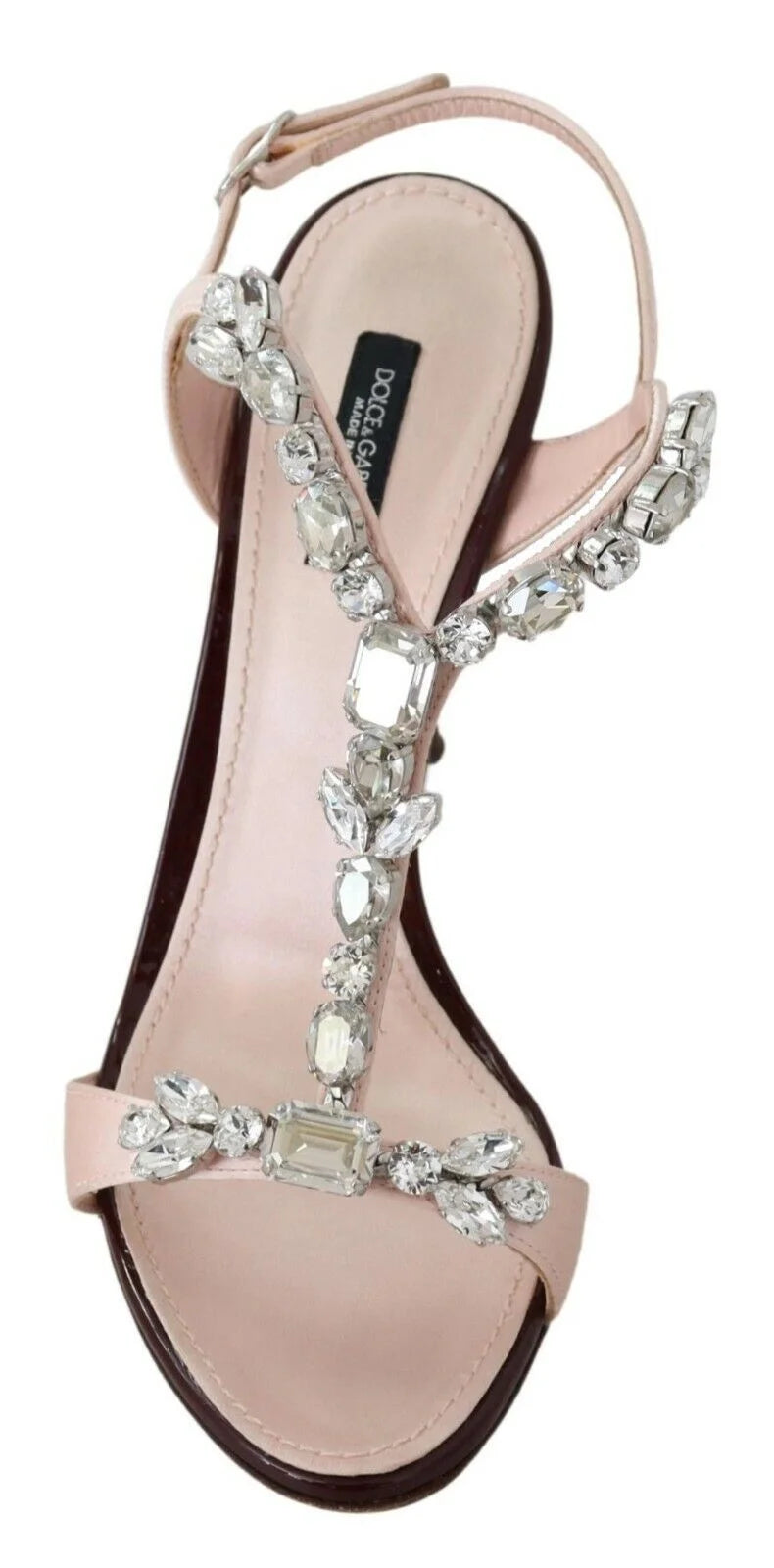 Dolce & Gabbana Pink Crystals Heels Keira Sandals - Sandals