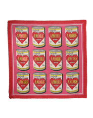 Dolce & Gabbana Pink DG Amore Print Neck Square Shawl 140cm x 140cm Scarf