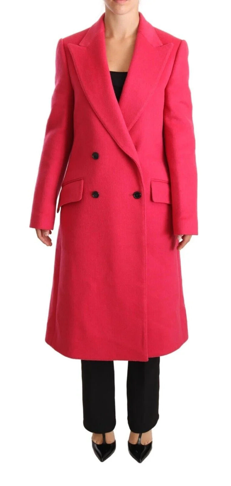 Dolce & Gabbana Pink Double Breasted Trenchcoat Jacket - IT38|XS - Trench Coats