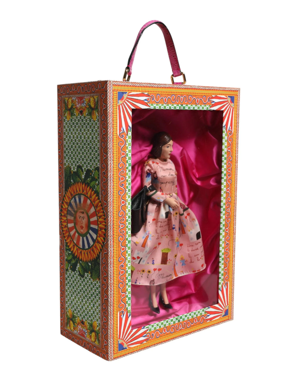 Dolce & Gabbana Pink Dress Ceramic Porcelain Fashion Leather Sicily Dolls - Dollhouse Accessories
