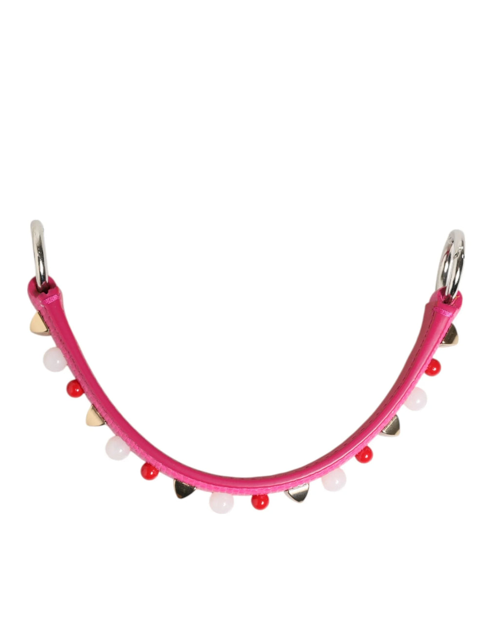 Dolce & Gabbana Pink Embellished Leather Bag Handle Women Shoulder Strap - Handbag & Wallet Accessories