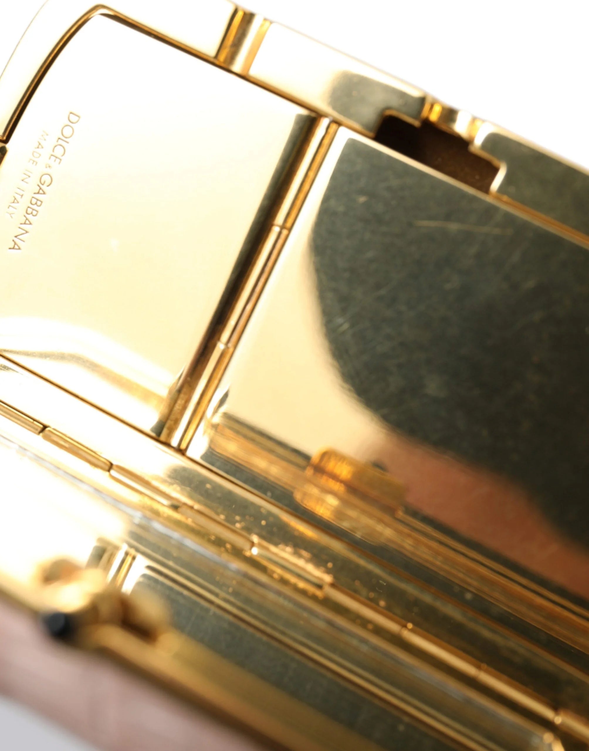 Dolce & Gabbana Pink Exotic Leather Mini Mirror Tassel Makeup Bag - Makeup Bags