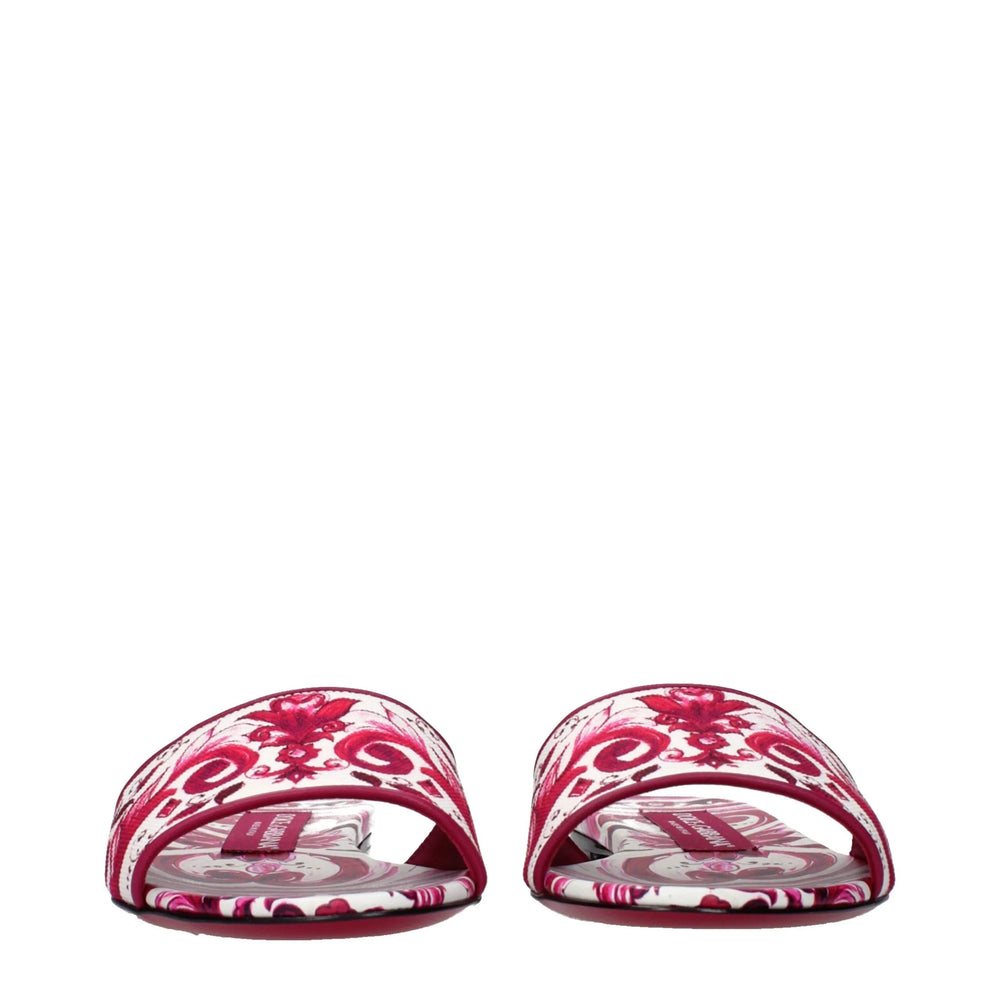 Dolce & Gabbana Pink Fabric Slippers - EU35/US5