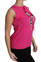 Dolce & Gabbana Pink Family Silk Tank Mama Blouse Top Shirt - Tank Tops
