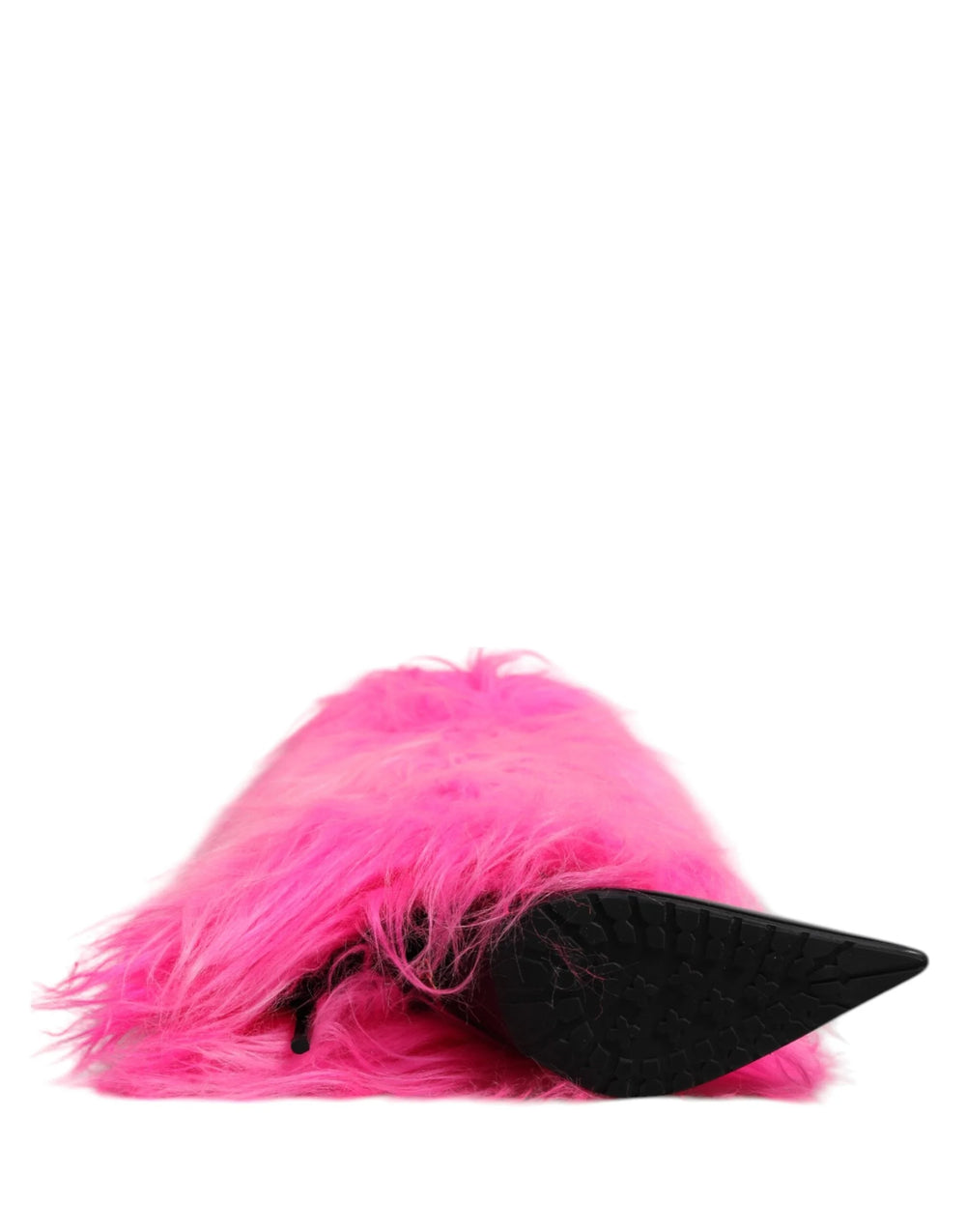 Dolce & Gabbana Pink Faux Fur Leather High Heels Boots Shoes - EU38/US7.5