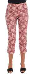 Dolce & Gabbana Pink Floral Brocade Capri Pants - Trousers