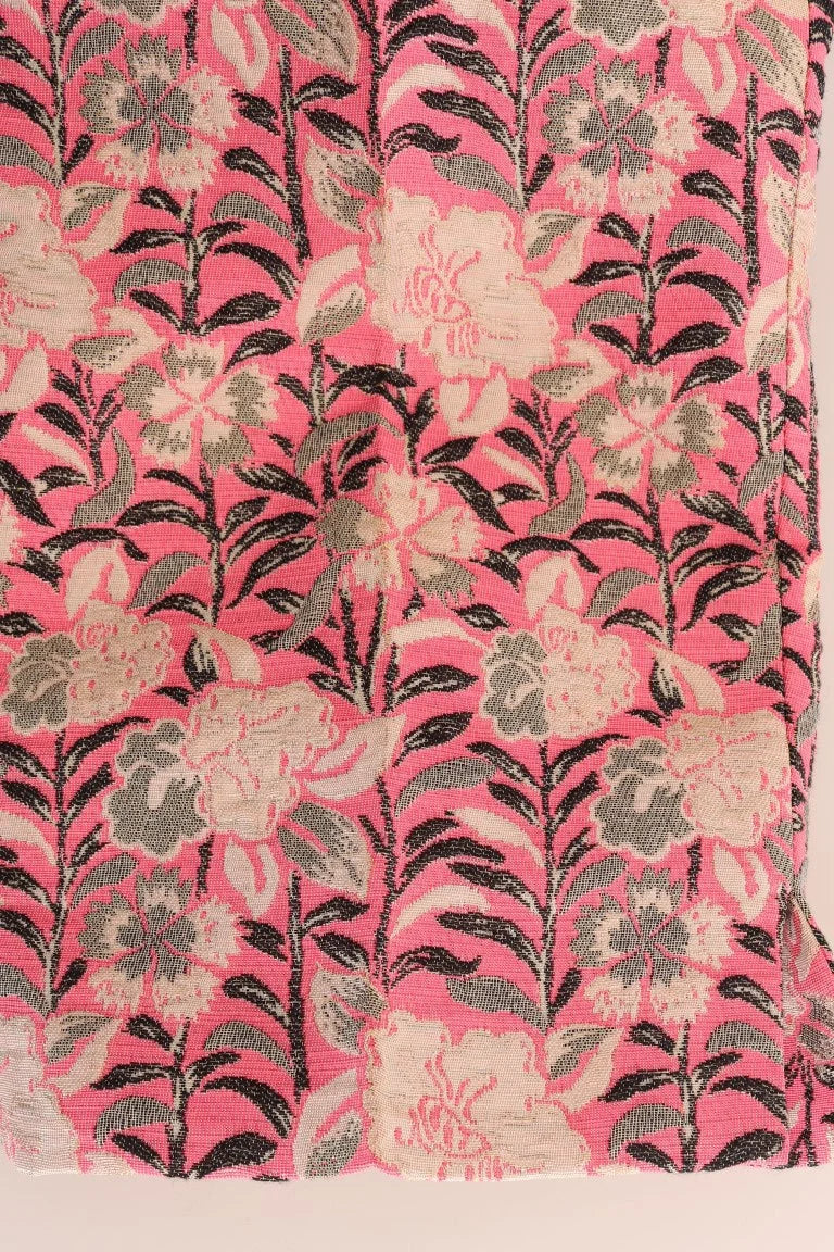 Dolce & Gabbana Pink Floral Brocade Capri Pants - Trousers