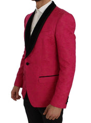 Dolce & Gabbana Pink Floral Brocade Slim Blazer Jacket - IT44 | XS - Sport Jackets