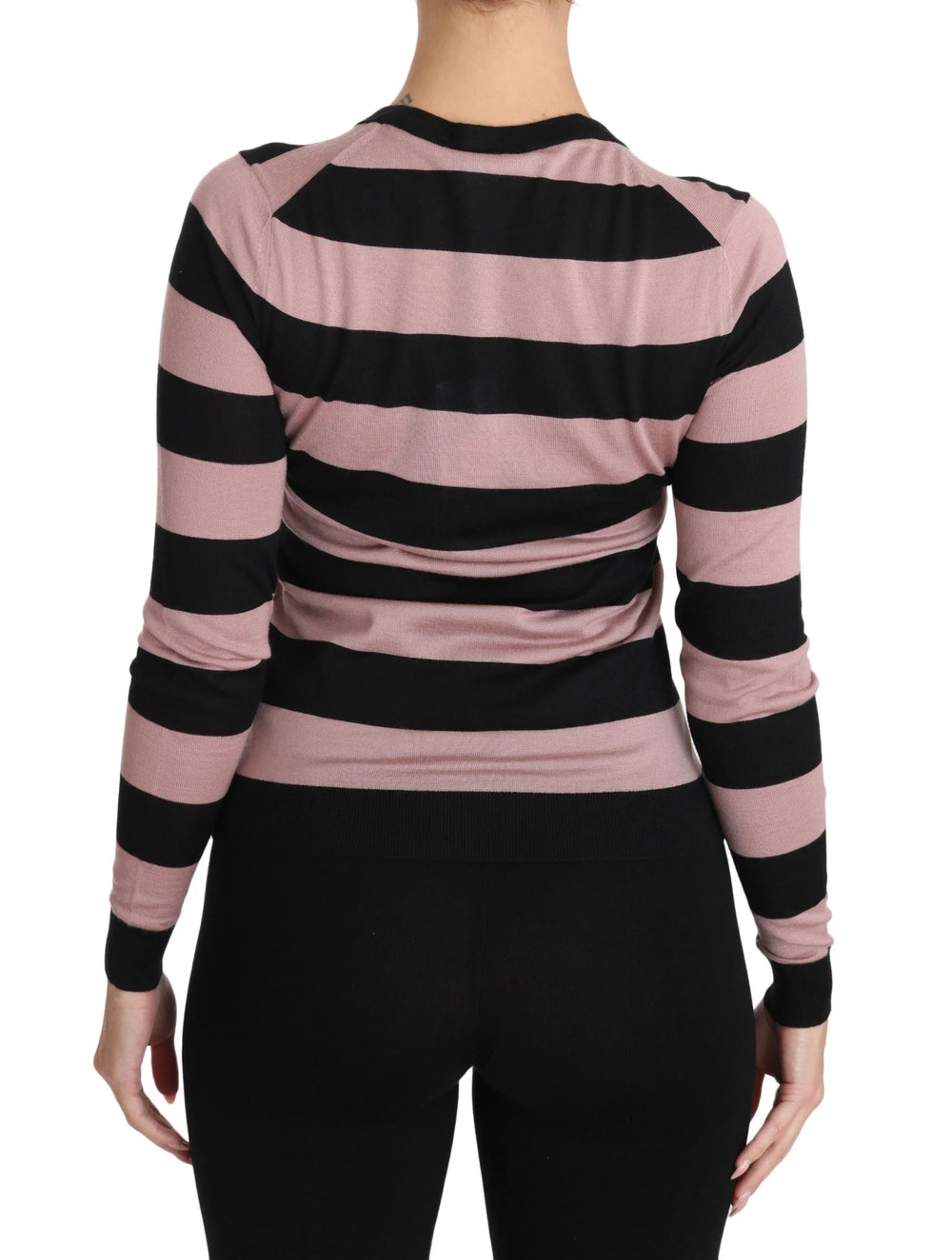 Dolce & Gabbana Pink Floral Cashmere Cardigan Sweater - IT36 | XS - Cardigans