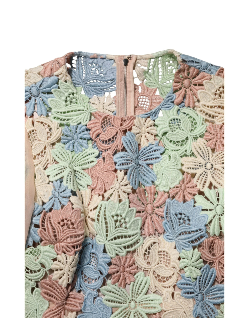 Dolce & Gabbana Pink Floral Embroidery Pleated A-line Dress - IT40|S - Dresses